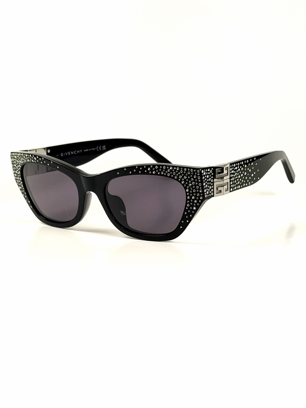 Givenchy Black Crystal-Studded Cat Eye Sunglasses